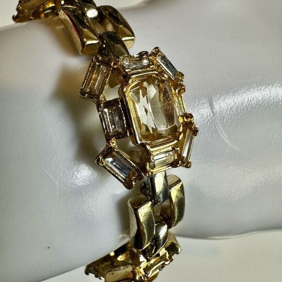 Ann Taylor Gold Tone Crystal Bracelet - Picture 2 of 9